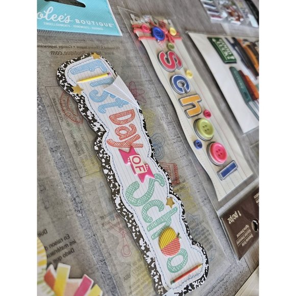 Sticker Lot SCHOOL Kids PreK Elementary Scrapbooking 3D Stickers Jolees RARE #65 - Picture 2 of 12